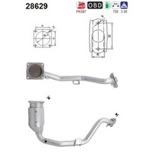 Katalysator AS 28629 für PEUGEOT 307 SW 3H Break 3E CC 3B 3A 16V CITROËN C4 1