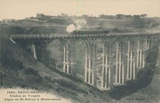 FRANCE Cotes du Nord Saint Brieuc Viaduc de Toupin steam locomotive TR002