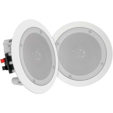 Pyle Surround Wall / Ceiling Home Speaker, Set of 2, White -PDICBT552RD