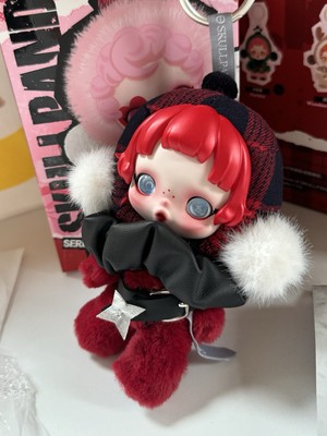 SKULLPANDA Pop mart Winter Symphony Series Plush portachiavi nuovo 