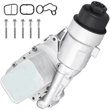 Replace 11428585235 11428511391 Aluminum Engine Oil Cooler Filter Housing Ass...