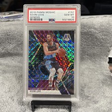 KEVIN LOVE 2019 PANINI MOSAIC GENESIS PRIZM SSP #157 PSA 10 GEM MINT POP 9