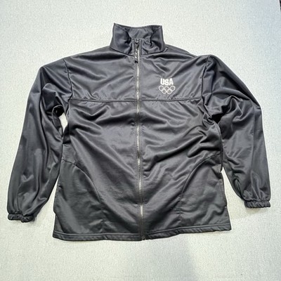 Vintage USA Olympic Committee Jacket XL Made in USA Navy Full Zip