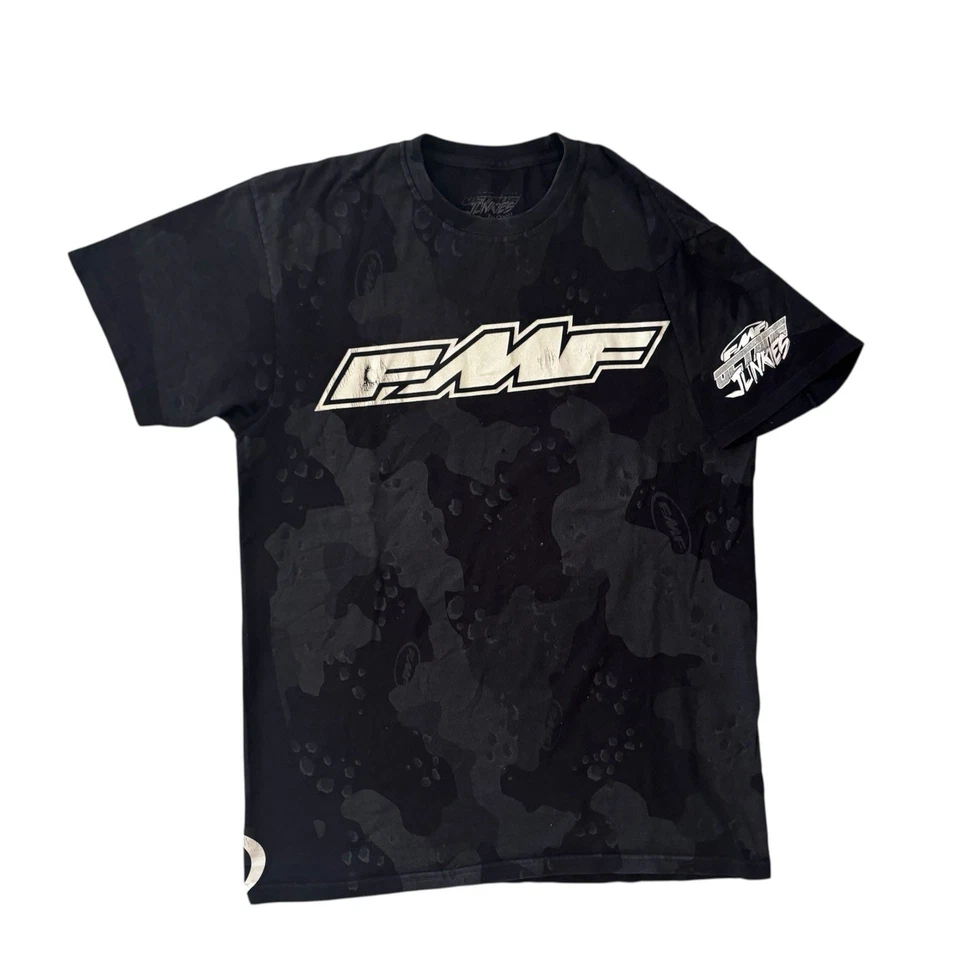 Vintage 2000s FMF Shirt Sz L Black Motorcross Racing Punk Grunge Y2K Rare Casual - Image 2 of 4