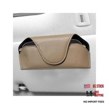Sunglass Holder for Car Visor, Magnetic Auto Sun Visor Eyeglass Organizer Brown