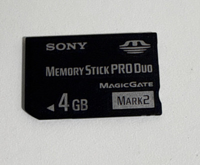 Sony 4GB Memory Stick Pro Duo Magic Gate Mark 2 High Speed Memory Card TESTED