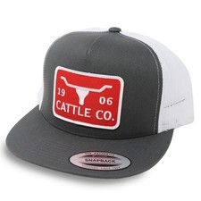Chisholm 1983 Cattle Co Logo Patch 5-Panel Snapback Hat for Outdoor Adventures
