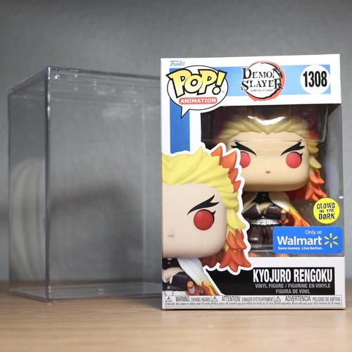 Funko Pop Demon Slayer #1308 Kyojuro Rengoku GITD Walmart Exclusive w/ Protector