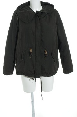 ZARA BASIC Kapuzenjacke Damen Jacke Gr. DE 38 dunkelgrün Casual-Look