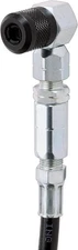 Slippery Pete 90 Degree Grease Gun Coupler - 18 Inch Flex Hose, Threaded Connect