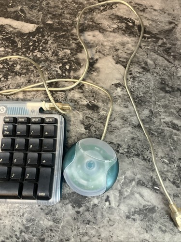Vintage Retro Apple USB Keyboard (M2452) & Mouse (M4848)-iMac Bondi Blue-TESTED! - Picture 2 of 11