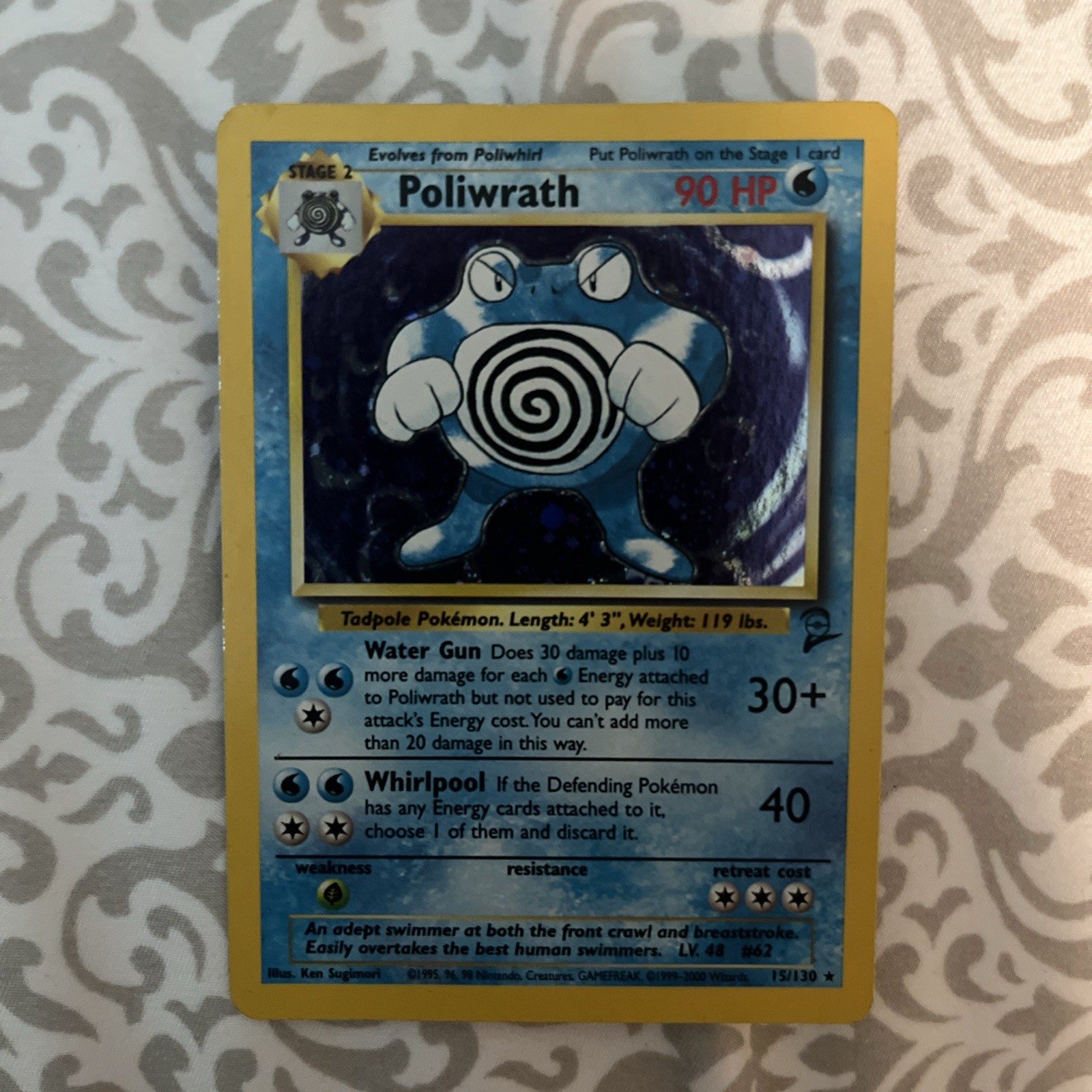 Poliwrath 13/102 Base Set Holo Rare Pokemon Card 1999 WOTC TCG Vintage Pokémon
