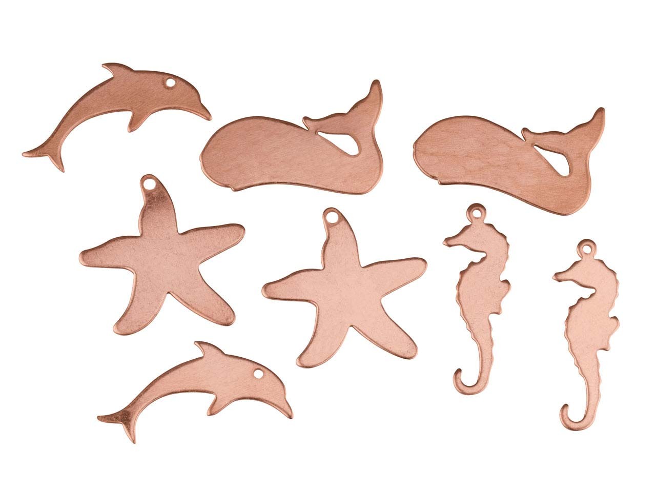 Copper Blanks Mixed Set Ocean Theme Shapes For Jewellery Making Metal Stamping