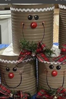 Adorable Handmade Gingerbread Cans Set Of 4