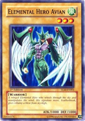 Elemental Hero Avian - TLM-EN001 - Common - Unlimited Edition - Heavily Played