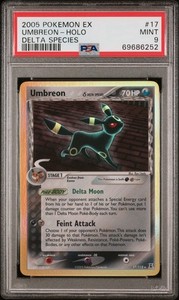 2005 POKEMON EX DELTA SPECIES #17 UMBREON-HOLO PSA 9