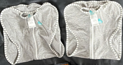 HALO SleepSack Swaddle Newborn Cotton Zip-Up Wearable Blanket, Gray Solid