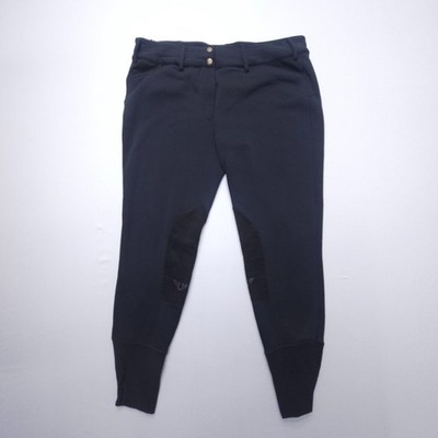Tuff Rider UniFleece Breeches Womens 36 Black Stretch Riding Equestrian Soft