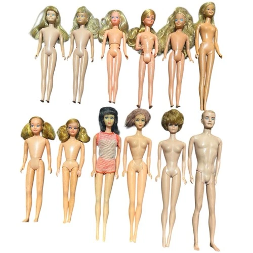 Lot of 1960s 70s Vintage Barbie Dolls Lot Of 12