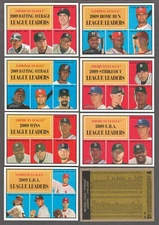 2010 Topps Heritage League Leaders Subset Single Cards LL AL/NL Set Subset