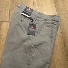 Chaps Men’s Seacoast Wash Chino Shorts Griffin Gray Stretch Size 30 9” NEW
