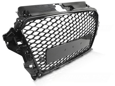 RS3 Style Front Black Gloss Honeycomb Grill For Audi A3 S3 8V 12-16