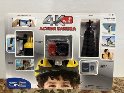 New Open Box Explore One 4K Wifi Action Camera Floating Handle 32GB