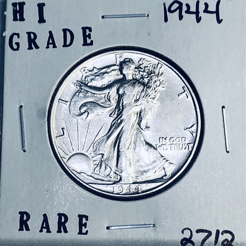 1944 LIBERTY WALKING SILVER HALF DOLLAR HI GRADE U.S. MINT RARE COIN 2712