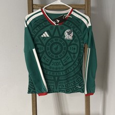 New kids adidas Mexico World Cup 2026 Home Long Sleeve Jersey
