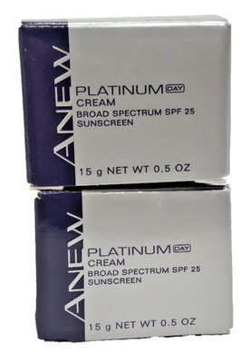 2x Avon Anew Platinum Day Creme 0.50 oz ea New old stock