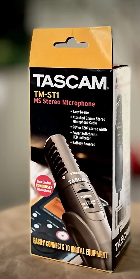 Tascam TM-ST1 MS Stereo Condenser Microphone Portable Mic Sealed NIB Free Ship - Image 4 of 4