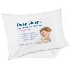 Toddler Pillow with Pillowcase - 13X18 Organic Cotton Hypoallergenic Kids Pillow