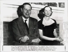 1953 Press Photo US Ambassador to Russia Charles Bohlen & wife in Villanova, PA