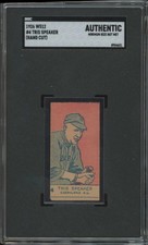 1926 W512 TRIS SPEAKER 4 VG HOF EXHIBITS STRIP CARD SGC A CLEVELAND INDIANS