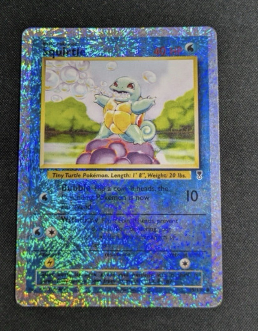 Pokemon Card - Squirtle 95/110 Reverse Holo - Legendary Collection-ENG-LP-Inked