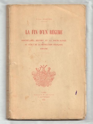 Das Ende einer Diät. Montbéliard, Belfort und das Elsass zu Beginn der Revolution