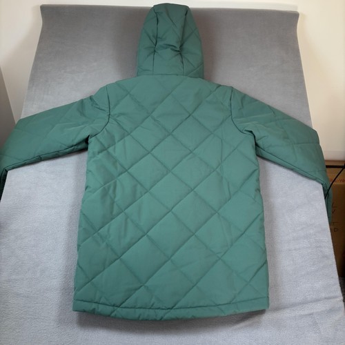 Patagonia Giacca Ragazzo XL 14 Verde Cappuccio Trapuntato Parka Poliestere Riciclato Caldo - Foto 10 di 15