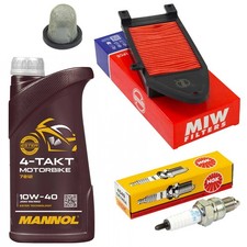Kit Manutenzione Olio 1L Filtro Olio Filtro Aria Candela per Kymco People 200 S 150 2005-20