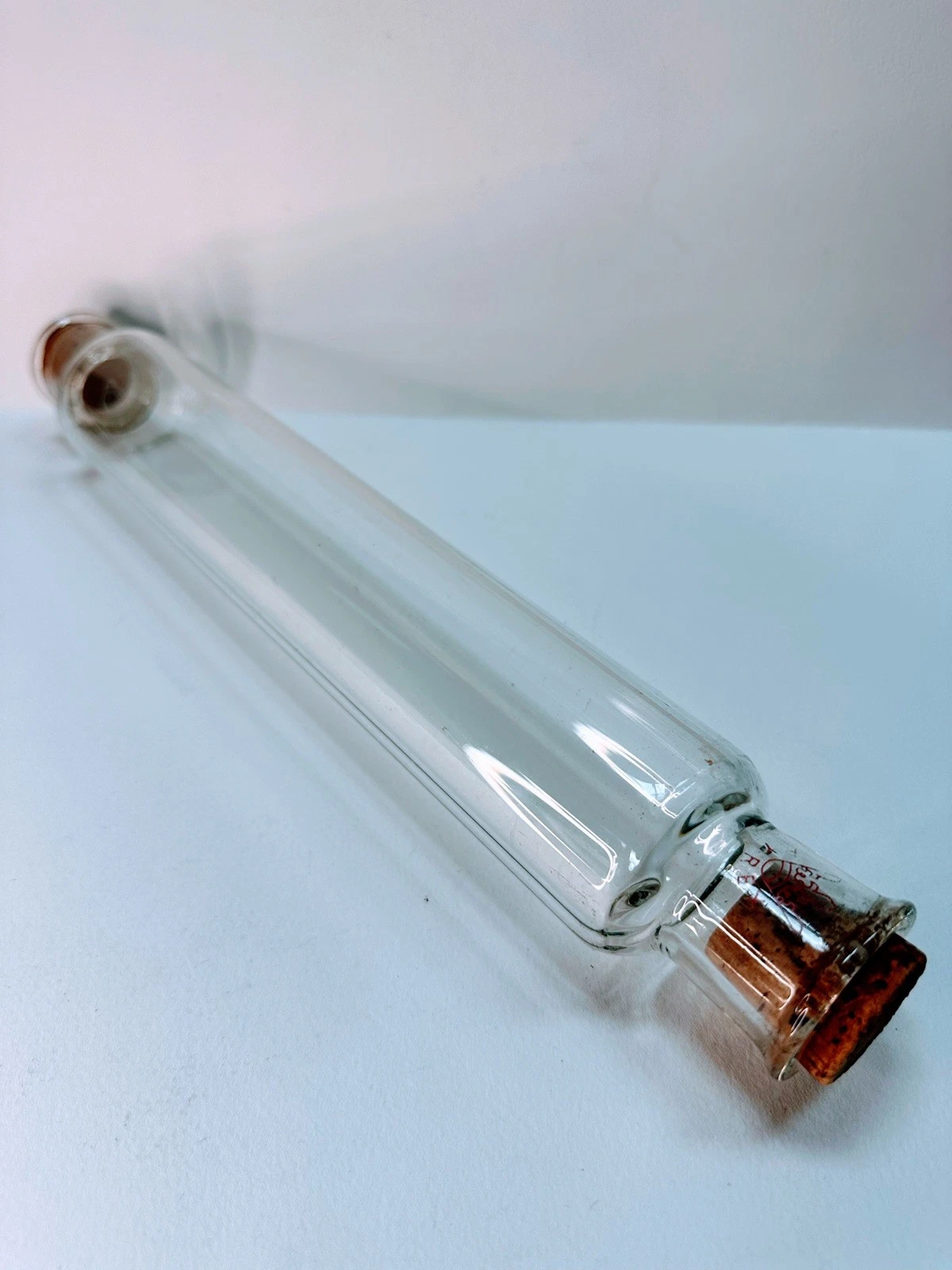 Vintage Retro Baking Utensil J.A. Jobling Pyrex Clear Glass Rolling Pin 1940s