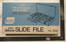 Logan Metal Deluxe Slide File no. 200 for 750 Ready Mount 2" x 2" 35 mm slides 