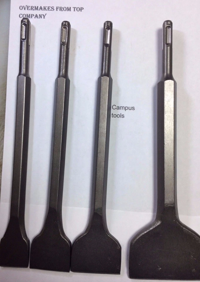 SDS plus Chisel Bits 1”1.25, 1.5”, 2”, 3” x 10” Hammer Drill fits makita dewalt