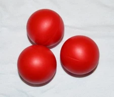 x3 LEGO - Hard Plastic Ball - 52mm D. Red - 41250 - (Spike, New)