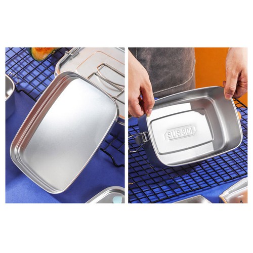 1100/1500ml Double Layer Stainless Steel Lunch Box Sealed Large Capacity Case UK - Picture 6 of 14