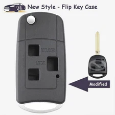 Modified Flip Remote Key Case Fob 3Btns Shell for Toyota Land Cruiser FJ Cruiser