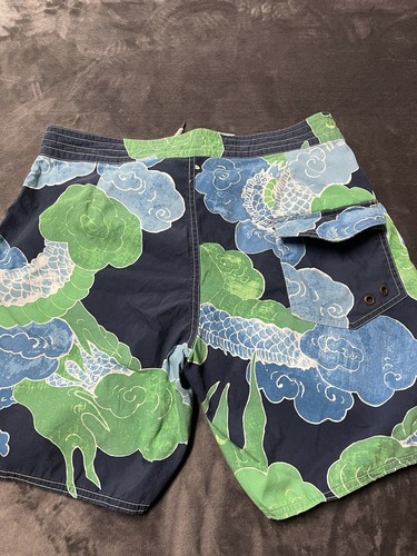 Polo Ralph Lauren Swim Shorts Trunks RL Men's 32 Smoke &Dragon Blue Green - Photo 3/5
