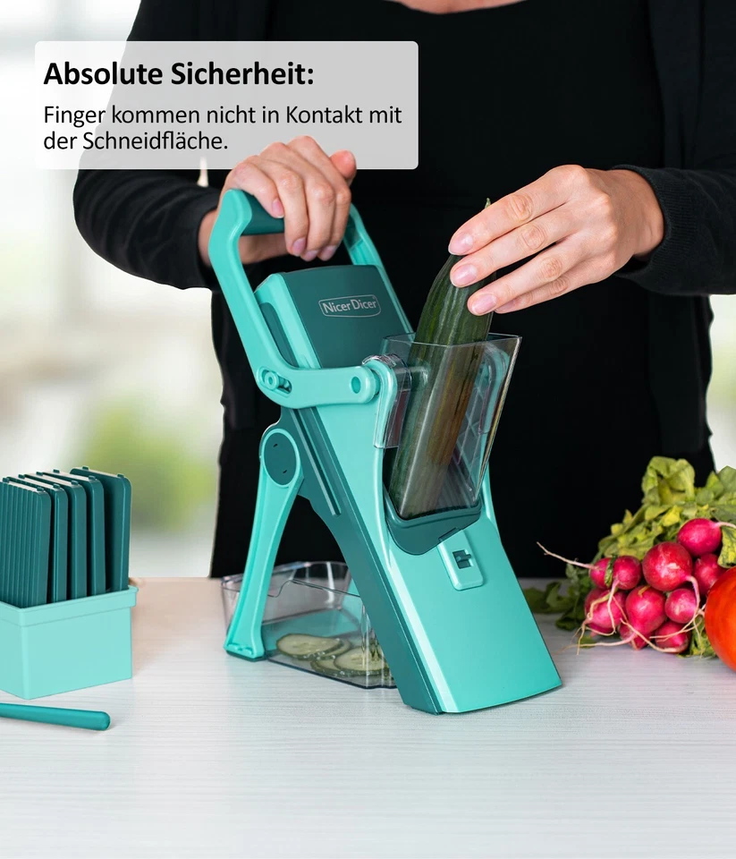 Genius Nicer Dicer Mando Gemüseschneider 12-tlg., Gemüsehobel manuell - Bild 4 von 4