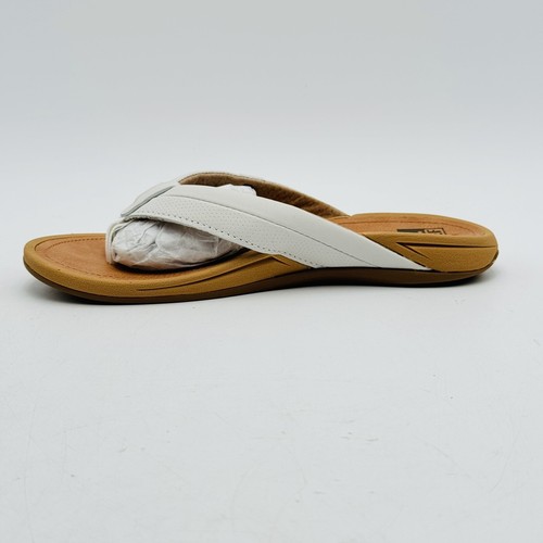Reef Womens Pacific Sandals Size 6 Caramel / White Leather NEW - Picture 6 of 12