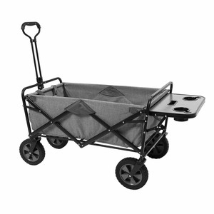 Mac Sports Collapsible Folding Outdoor Utility Wagon Utility W Side Table Grey Ebay