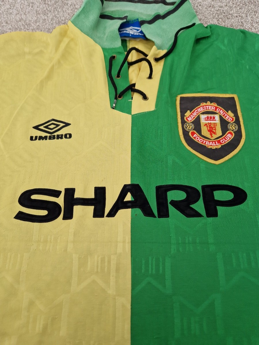 ウェア Manchester United 1992-94 3rd Manchester Utd 92/94 Away 3rd Shirt Newton Heath Green