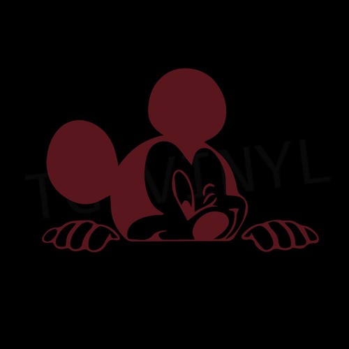 5" MICKEY SMILE Vinyl Decal Sticker Car Window Laptop Disney Peek - Picture 18 of 24